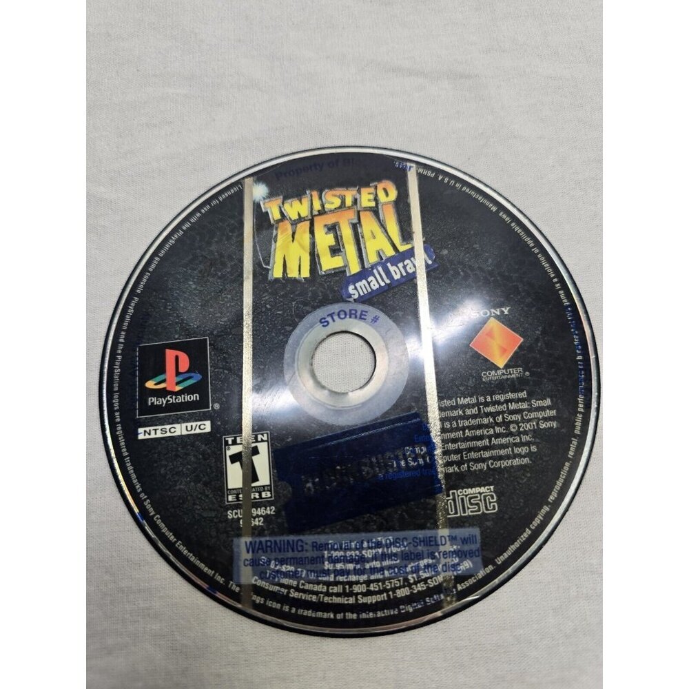 Twisted Metal: Small Brawl Sony Playstation 1- Disc Only- Blockbuster